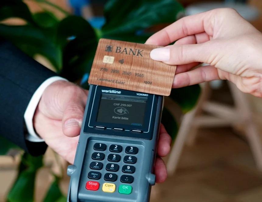 Eco-friendly wooden payment cards